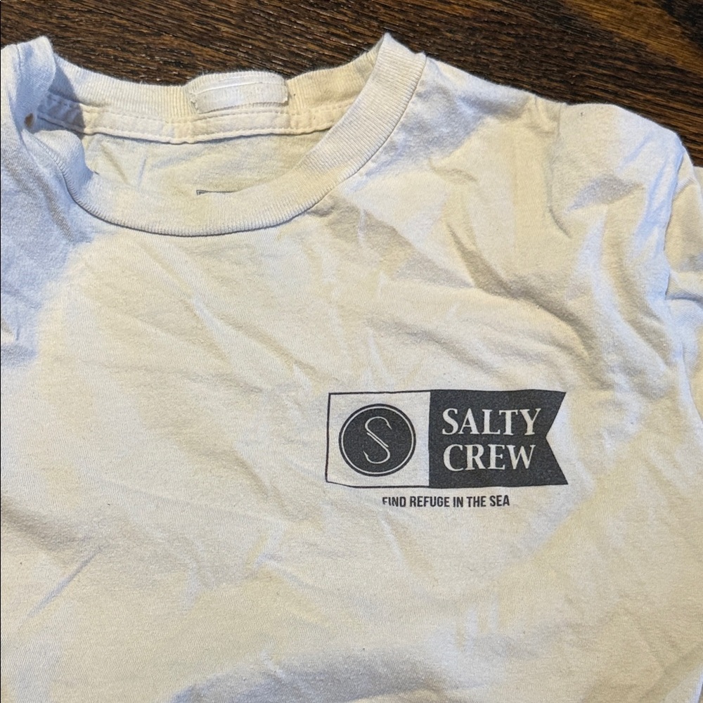 Salty Crew Men’s Long Sleeve Logo Tee - White - Picture 3 of 7